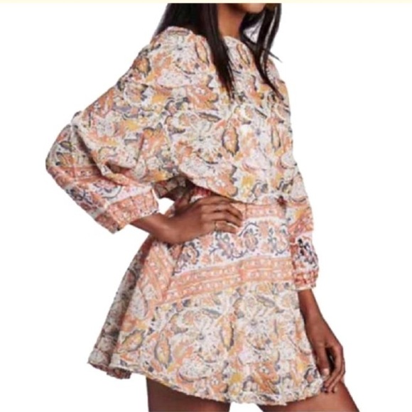 Free People Cut Away Silver Sun Mini Dress - Picture 9 of 9